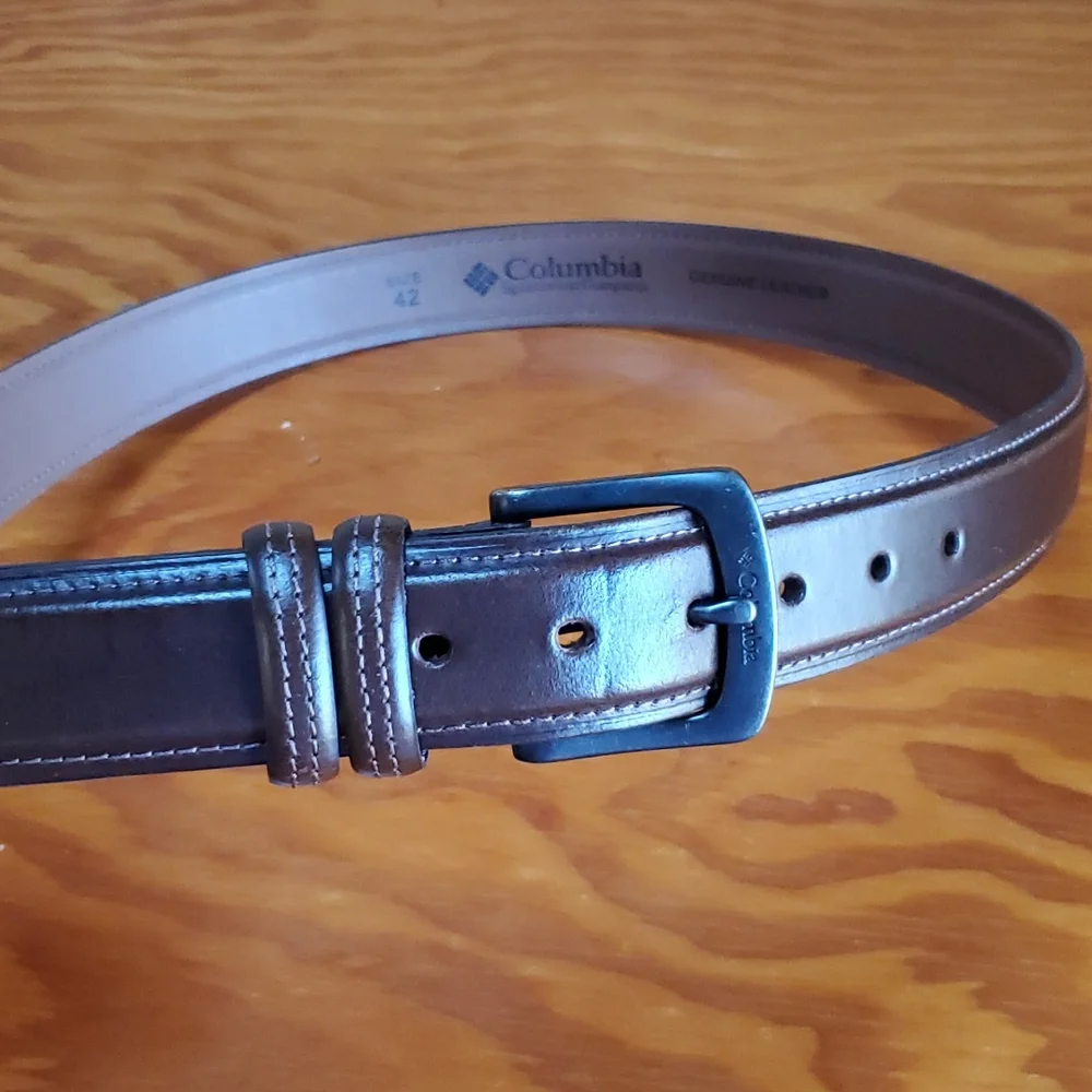 Columbia Brown Leather Belt Size 42